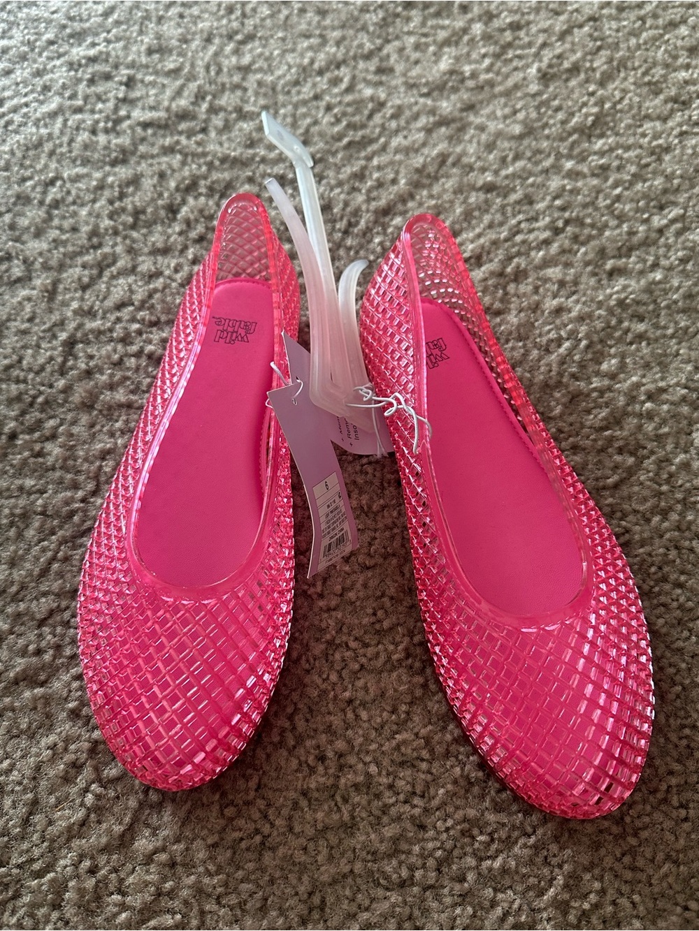 wild fable Hot Pink Jelly Ballet Flats - Women